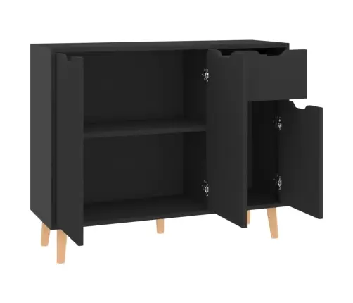 Kumode, Spīdīgi Melna, 90X30X72 Cm, Inženierijas Koks Vidaxl