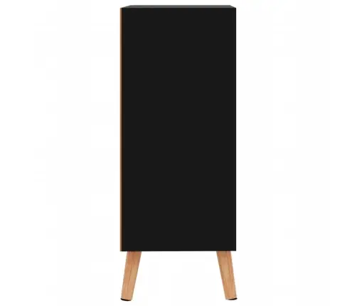 Puhvetkapp, Kõrgläikega Must, 60X30X72 cm Tehispuit