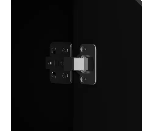 Puhvetkapp, Kõrgläikega Must, 60X30X72 cm Tehispuit