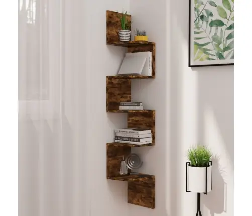 Seina Nurgariiul, Suitsutatud Tamm, 19X19X123 cm Tehispuit