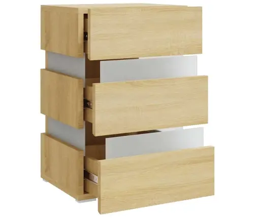 Naktsskapītis, Ozola Krāsa, 45X35X67 Cm, Inženierijas Koks Vidaxl