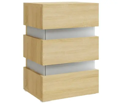 Naktsskapītis, Ozola Krāsa, 45X35X67 Cm, Inženierijas Koks Vidaxl