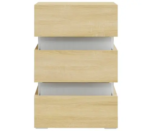 Naktsskapītis, Ozola Krāsa, 45X35X67 Cm, Inženierijas Koks Vidaxl