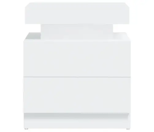 Naktsskapītis, Balts, 45X35X52 Cm, Inženierijas Koks Vidaxl