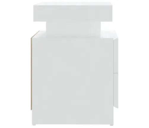 Naktsskapītis, Balts, 45X35X52 Cm, Inženierijas Koks Vidaxl