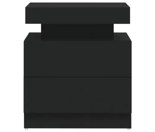 Naktsskapītis, Melns, 45X35X52 Cm, Inženierijas Koks Vidaxl