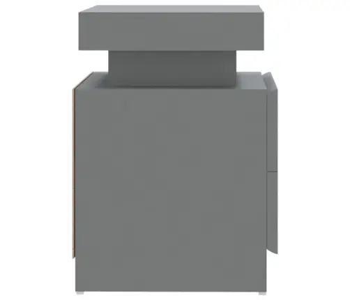 Naktsskapītis, Pelēks, 45X35X52 Cm, Inženierijas Koks Vidaxl