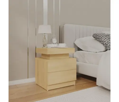 Naktinė Spintelė, Sonoma Ąžuolo, 45X35X52cm Apdirbta Mediena