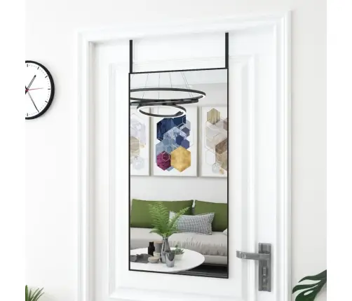 Uksepeegel, Must, 50 X 100 cm Klaas Ja Alumiinium