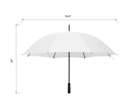 Lietussargs, Balts, 130 Cm Vidaxl