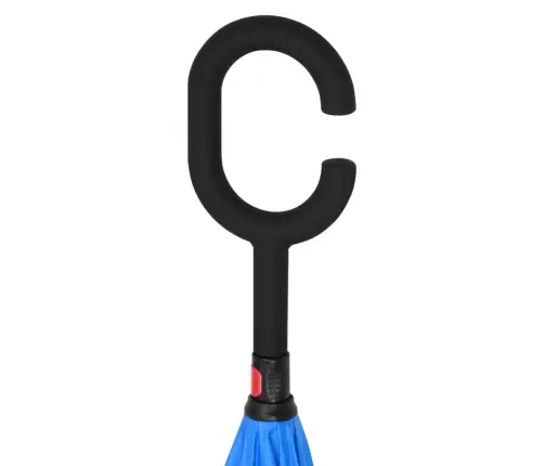 Lietussargs, C- Formas Rokturis, Melns, 108 Cm Vidaxl