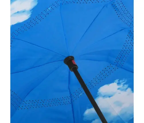 Lietussargs, C- Formas Rokturis, Melns, 108 Cm Vidaxl