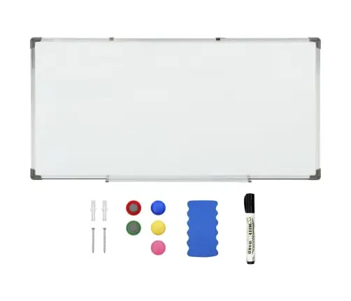 Magnētiska Tāfele, Balta, 110X60 Cm, Tērauds Vidaxl