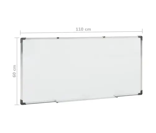 Magnētiska Tāfele, Balta, 110X60 Cm, Tērauds Vidaxl