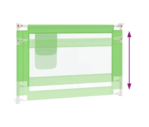 Apsauginis Turėklas Vaiko Lovai, Žalias, 100X25cm Audinys