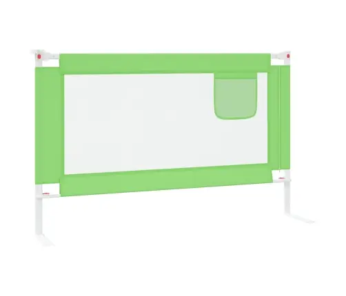 Bērnu Gultas Aizsargbarjera, Zaļa, 120X25 Cm, Audums Vidaxl