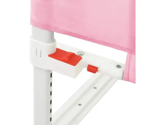 Bērnu Gultas Aizsargbarjera, Rozā, 90X25 Cm, Audums Vidaxl