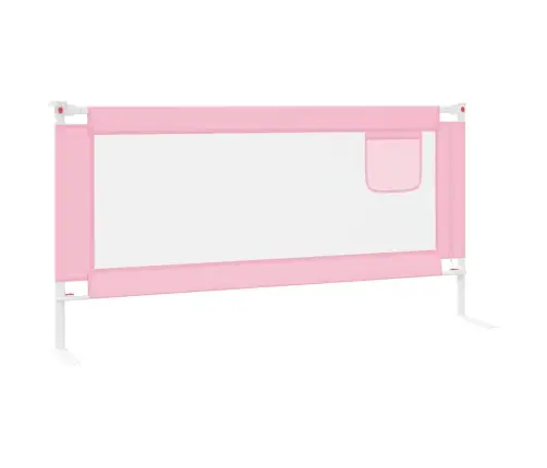 Apsauginis Turėklas Vaiko Lovai, Rožinis, 180X25cm Audinys