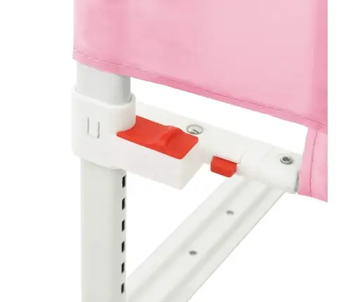 Bērnu Gultas Aizsargbarjera, Rozā, 190X25 Cm, Audums Vidaxl