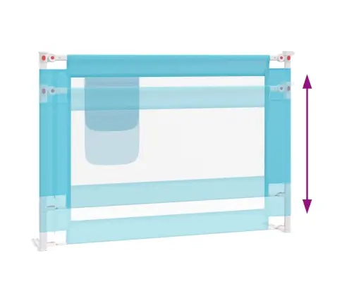 Bērnu Gultas Aizsargbarjera, Zila, 90X25 Cm, Audums Vidaxl