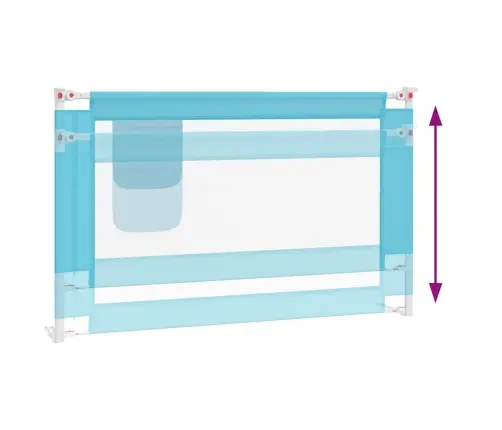 Apsauginis Turėklas Vaiko Lovai, Mėlynas, 120X25cm Audinys