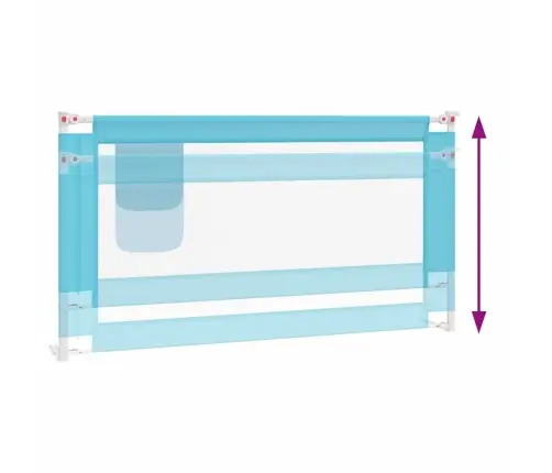 Bērnu Gultas Aizsargbarjera, Zila, 160X25 Cm, Audums Vidaxl