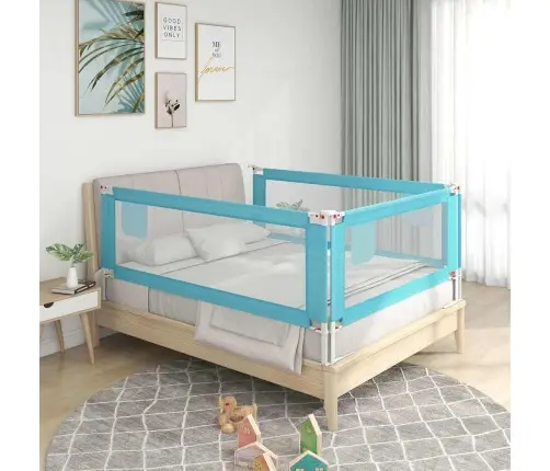 Bērnu Gultas Aizsargbarjera, Zila, 160X25 Cm, Audums Vidaxl