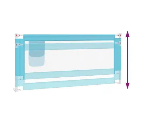 Apsauginis Turėklas Vaiko Lovai, Mėlynas, 200X25cm Audinys