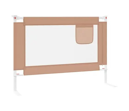 Bērnu Gultas Aizsargbarjera, Pelēkbrūna, 90X25 Cm, Audums Vidaxl