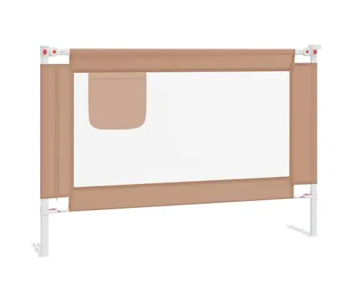 Bērnu Gultas Aizsargbarjera, Pelēkbrūna, 100X25 Cm, Audums Vidaxl