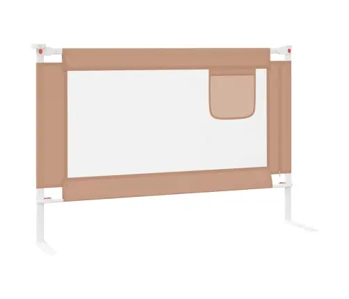 Bērnu Gultas Aizsargbarjera, Pelēkbrūna, 100X25 Cm, Audums Vidaxl