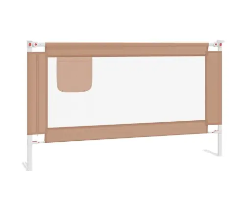 Bērnu Gultas Aizsargbarjera, Pelēkbrūna, 140X25 Cm, Audums Vidaxl