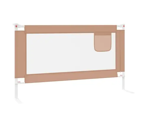 Bērnu Gultas Aizsargbarjera, Pelēkbrūna, 140X25 Cm, Audums Vidaxl