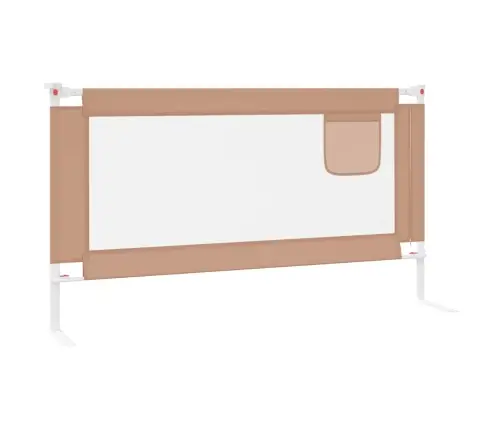 Bērnu Gultas Aizsargbarjera, Pelēkbrūna, 150X25 Cm, Audums Vidaxl