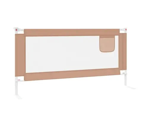 Bērnu Gultas Aizsargbarjera, Pelēkbrūna, 180X25 Cm, Audums Vidaxl