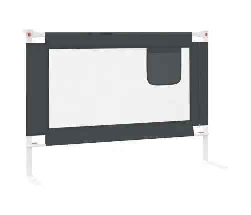 Bērnu Gultas Aizsargbarjera, Tumši Pelēka, 90X25 Cm, Audums Vidaxl