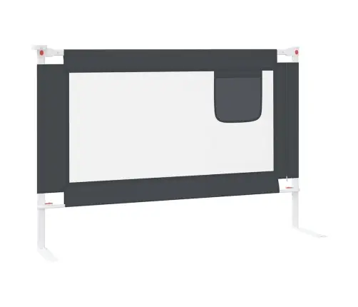 Apsauginis Turėklas Vaiko Lovai, Pilkas, 100X25cm Audinys