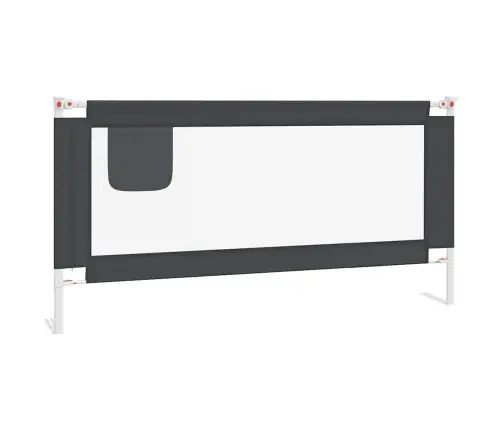 Bērnu Gultas Aizsargbarjera, Tumši Pelēka, 180X25 Cm, Audums Vidaxl