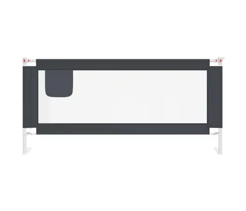 Bērnu Gultas Aizsargbarjera, Tumši Pelēka, 200X25 Cm, Audums Vidaxl