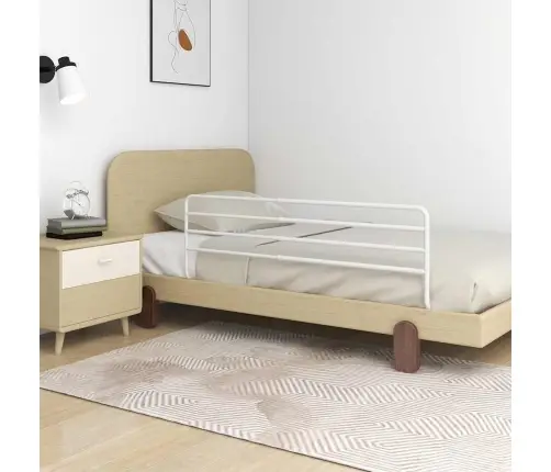 Voodipiire Väikelapse Voodile, Valge, (76-137)X55 cm Raud