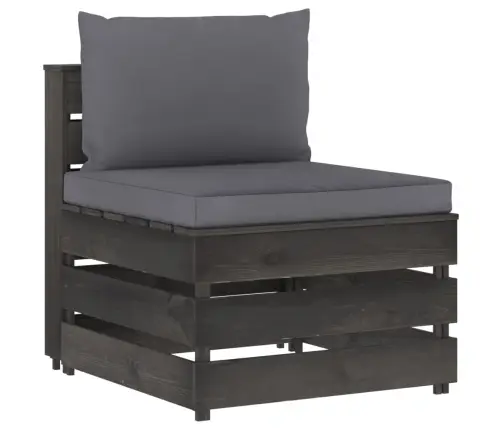 Keskmine Diivan Istmepatjadega, Hall, Immutatud Puit