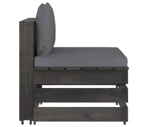 Keskmine Diivan Istmepatjadega, Hall, Immutatud Puit