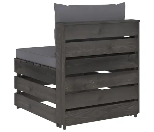 Keskmine Diivan Istmepatjadega, Hall, Immutatud Puit