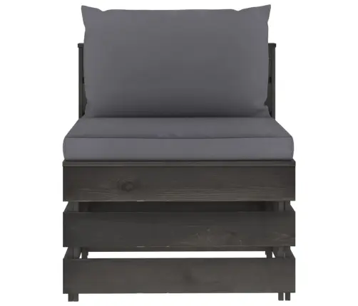 Keskmine Diivan Istmepatjadega, Hall, Immutatud Puit