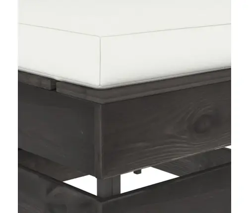 Vidējais Moduļu Dīvāns Ar Spilveniem, Pelēks, Impregnēts Koks Vidaxl