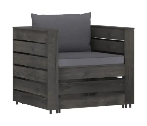 2-Daļīgs Dārza Atpūtas Mēbeļu Komplekts Ar Matračiem, Koks Vidaxl