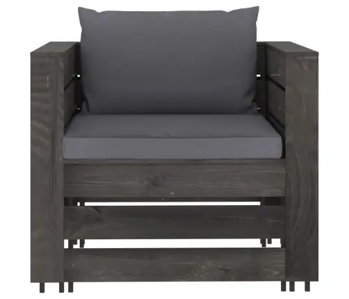 2-Daļīgs Dārza Atpūtas Mēbeļu Komplekts Ar Matračiem, Koks Vidaxl