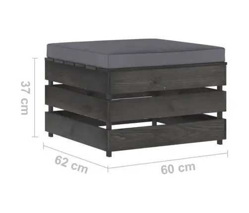 2-Daļīgs Dārza Atpūtas Mēbeļu Komplekts Ar Matračiem, Koks Vidaxl