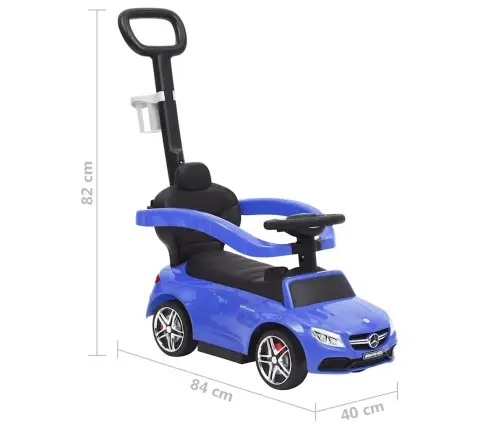 Stumjams Rotaļu Auto, Mercedes-Benz C63, Zils Vidaxl