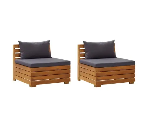 Dvivietė Sodo Sofa Su Pagalvėlėmis, Akacijos Medienos Masyvas